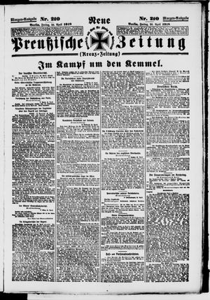 Neue preußische Zeitung vom 26.04.1918
