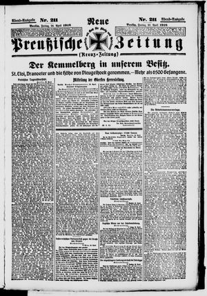 Neue preußische Zeitung vom 26.04.1918