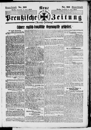 Neue preußische Zeitung vom 27.04.1918