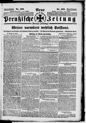 Neue preußische Zeitung vom 01.06.1918