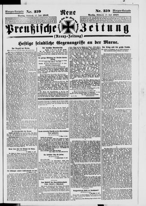 Neue preußische Zeitung vom 17.07.1918