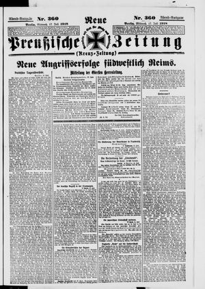 Neue preußische Zeitung vom 17.07.1918