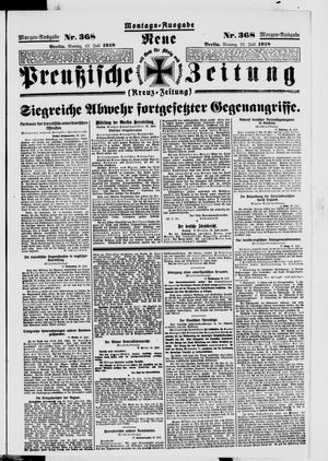 Neue preußische Zeitung vom 22.07.1918
