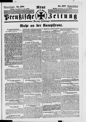 Neue preußische Zeitung vom 27.07.1918