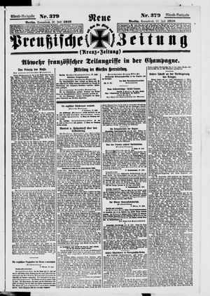 Neue preußische Zeitung vom 27.07.1918