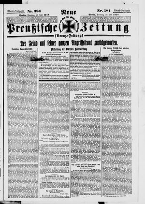 Neue preußische Zeitung vom 30.07.1918
