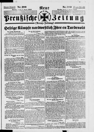 Neue preußische Zeitung vom 02.08.1918