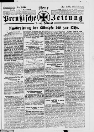 Neue preußische Zeitung vom 11.08.1918