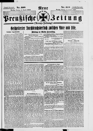 Neue preußische Zeitung vom 12.08.1918