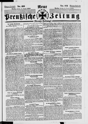 Neue preußische Zeitung vom 16.08.1918