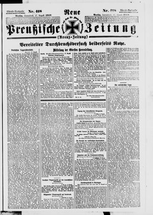 Neue preußische Zeitung vom 17.08.1918