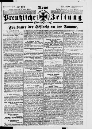 Neue preußische Zeitung vom 24.08.1918