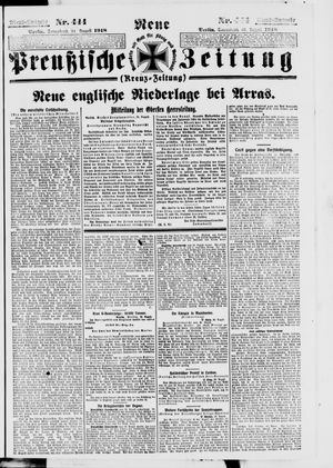 Neue preußische Zeitung vom 31.08.1918