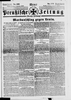 Neue preußische Zeitung vom 01.09.1918