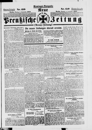 Neue preußische Zeitung vom 09.09.1918