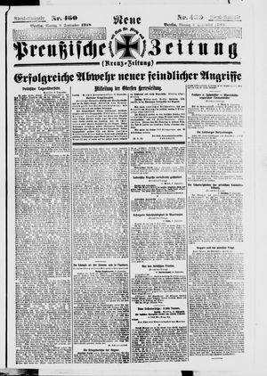 Neue preußische Zeitung vom 09.09.1918