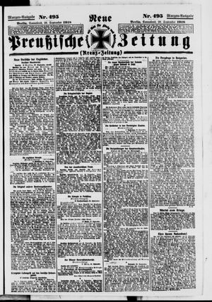 Neue preußische Zeitung vom 28.09.1918
