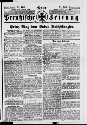 Neue preußische Zeitung vom 04.10.1918