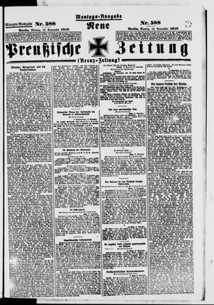 Neue preußische Zeitung vom 18.11.1918