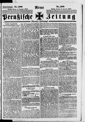 Neue preußische Zeitung vom 18.11.1918