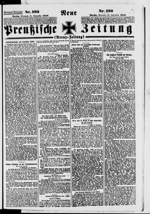 Neue preußische Zeitung vom 20.11.1918