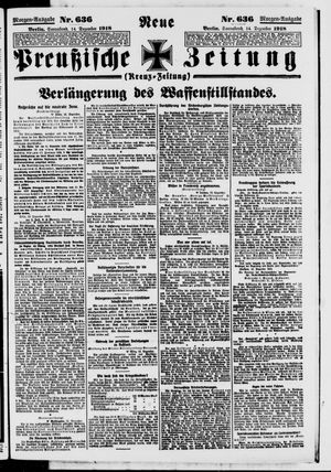 Neue preußische Zeitung vom 14.12.1918