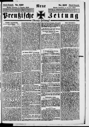Neue preußische Zeitung vom 14.12.1918