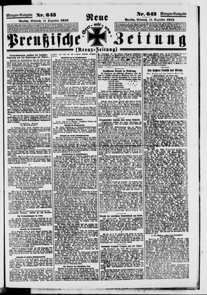 Neue preußische Zeitung vom 18.12.1918