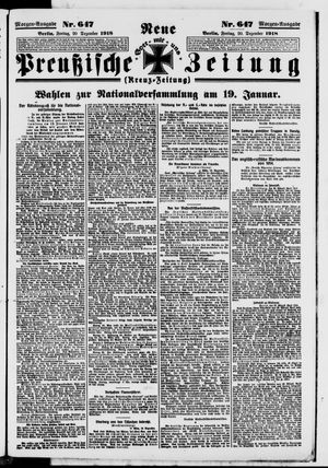 Neue preußische Zeitung vom 20.12.1918