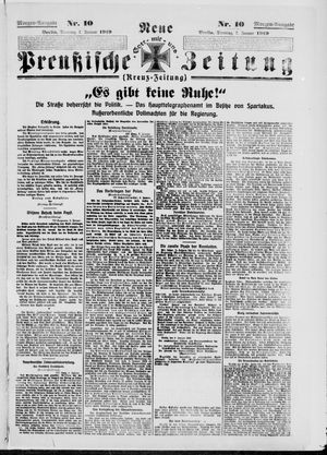 Neue preußische Zeitung vom 07.01.1919