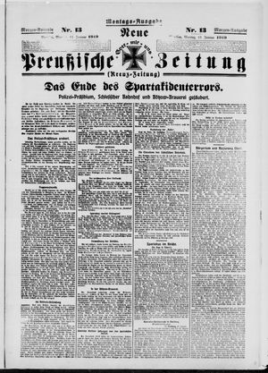 Neue preußische Zeitung vom 13.01.1919