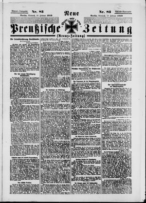Neue preußische Zeitung vom 19.02.1919