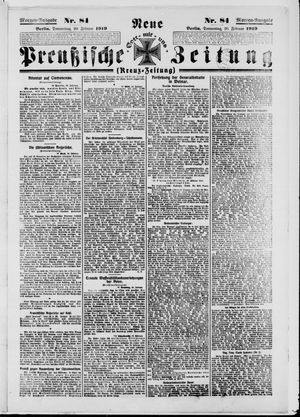 Neue preußische Zeitung vom 20.02.1919