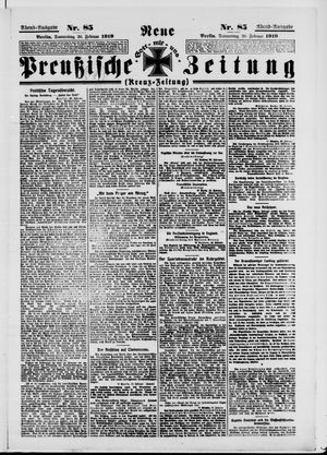 Neue preußische Zeitung vom 20.02.1919