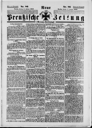 Neue preußische Zeitung on Feb 21, 1919