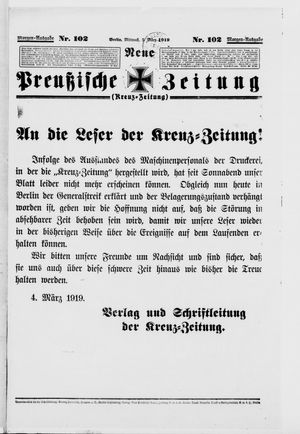 Neue preußische Zeitung vom 05.03.1919