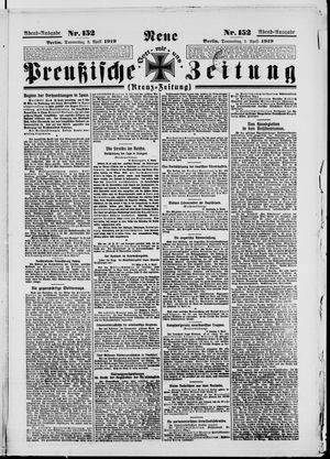 Neue preußische Zeitung vom 03.04.1919