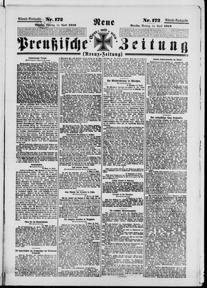 Neue preußische Zeitung on Apr 14, 1919