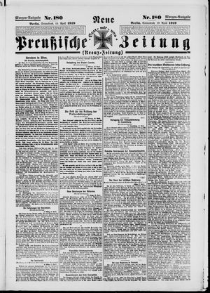 Neue preußische Zeitung vom 19.04.1919