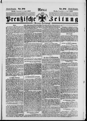 Neue preußische Zeitung vom 19.04.1919