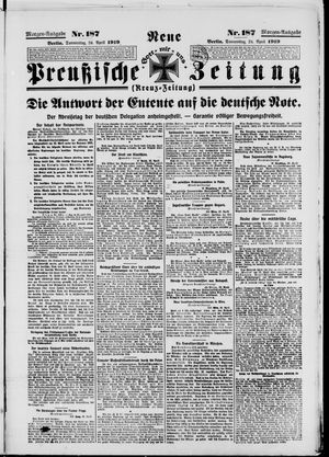 Neue preußische Zeitung vom 24.04.1919