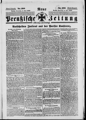 Neue preußische Zeitung vom 24.04.1919