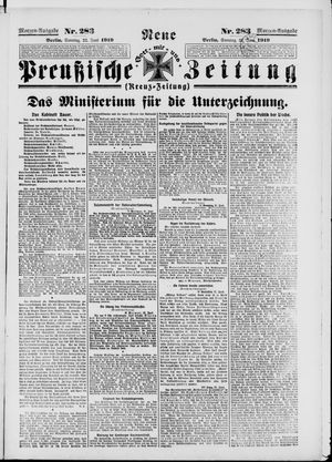 Neue preußische Zeitung vom 22.06.1919