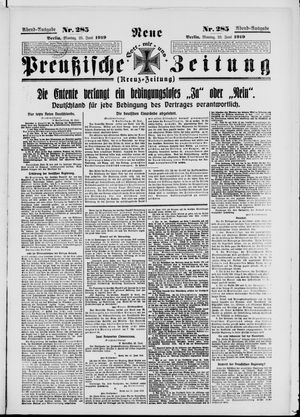 Neue preußische Zeitung vom 23.06.1919