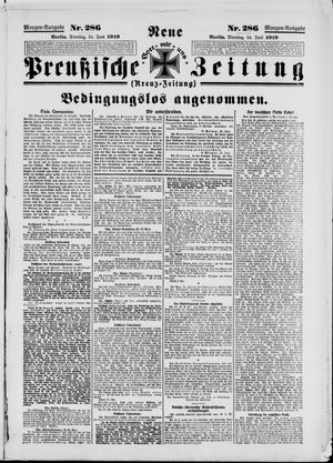 Neue preußische Zeitung vom 24.06.1919