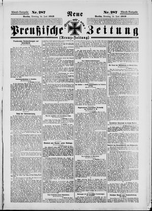 Neue preußische Zeitung vom 24.06.1919