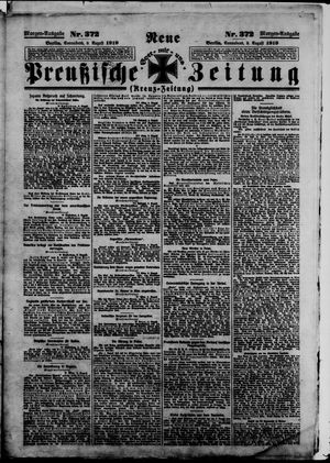 Neue preußische Zeitung vom 09.08.1919