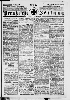 Neue preußische Zeitung vom 09.09.1919