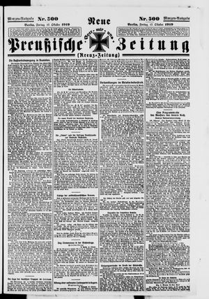 Neue preußische Zeitung vom 17.10.1919