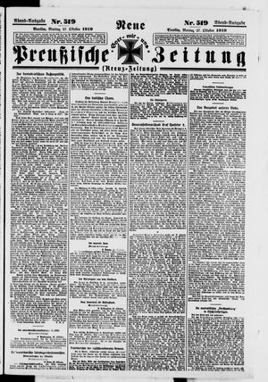 Neue preußische Zeitung vom 27.10.1919